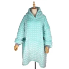 Mens Fluffy Hoodie with Pocket Oversized Pullover hoodie blanket sweatshirt