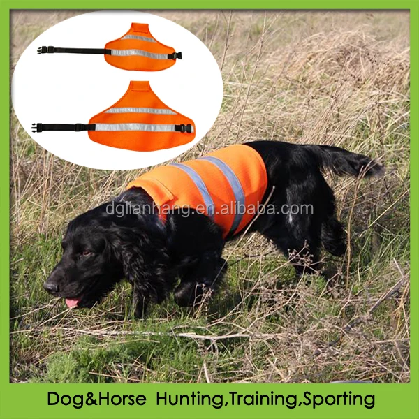 blaze orange hi vis dog vest protects dogs from cars &