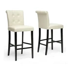 BC-051 Off White Micro Fiber Leather Restaurant Bar Counter Chair