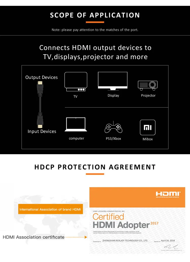 High quality 24k gold plating 3m hdmi cable Black Color Support 1080p 3d Hdmi Cable 1.4v - ANKUX.COM