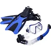 High Quality Scuba Diving Gear Multi Color Silicone Waterproof Snorkel Mask+ Dive flipper Combo Set