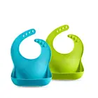 Amazon Hot Customized Logo Bibs Disposable Waterproof Silicone Baby Bib