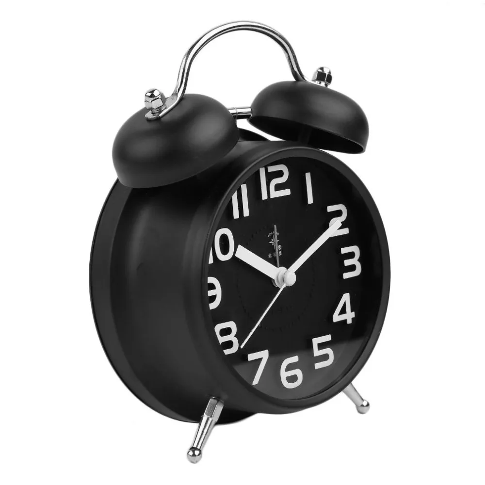 Free Shipping! Round Shape Large Size Silent Alarm Clock Fashion Personality Lazy Student Kid Alarm Clock Beside Bed 5 Colors