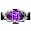 5 Panels Canvas Print Purple Bougainvillea In Hands Realism Wall Decor Artwork Painting