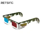 Wholesale customized 3d red blue paper glasses for film or TV