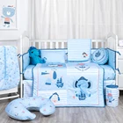 100% Cotton cot bed set Cartoon pirate captain theme baby boy bedding set