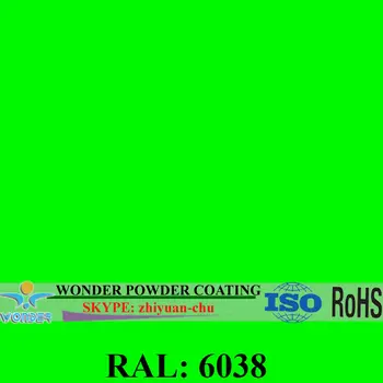 RAL6038 Luminous Green electrostatic epoxy/polyester powder coating