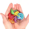 wholesale children indoor toy colorful wooden gyro toy spinning top