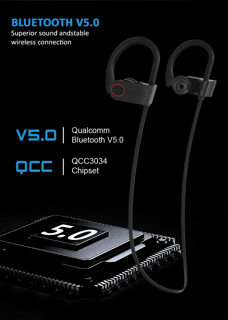 Made in china Shenzhen RU18 APTX HD Low Latency Sport Headphone Wireless Bluetooth Cell Phone Headset for OEM-Bella - ANKUX.COM