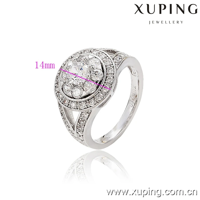 13045 xuping wedding 5925 silver color ring diamond,diamond ring