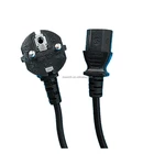 1.5m CEE7/7 Schuko plug power cord with C13 connector, H05VV-F 3*0.75mm2