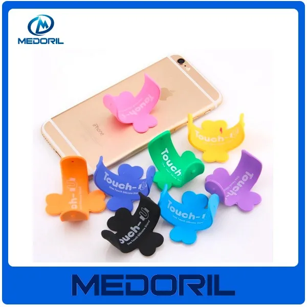 High quality Silicone mobile phone touch u stand holder