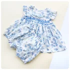 TODDLER BABY clothes sets FLORAL girl flower clothes ruffles fashion summer children clothes wholesale stock ready