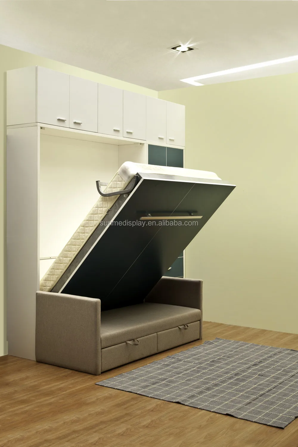 高品質木製寝室家具耐久性現代マーフィー壁ベッドでソファ仕入れ・メーカー・工場