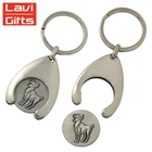 Wholesale Metal Trolley Token Coin Holder Key Chain, Shopping Cart Token Keychain