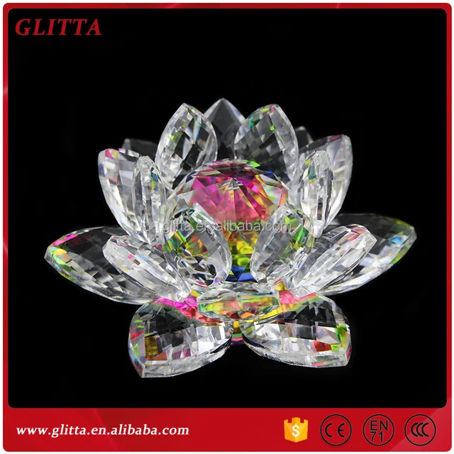 glitta crystal glass lotus for religious gift,crystal lotus for
