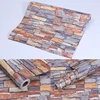 Modern style Stone brick design wall stickers wallpaper 3D brick wall paper Home deco stickers