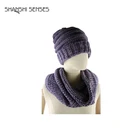 China supplier 100% acrylic knitted winter hats and scarf for women