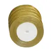 5 Rolls Gold Glitter Ribbons Metallic Ribbons for Crafters Gifts Wrapping Decorations DIY Crafts Arts