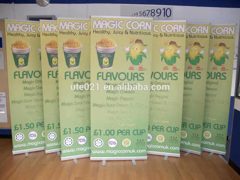 Pull Up Banner Display Broad Base Roller Banners Freestanding