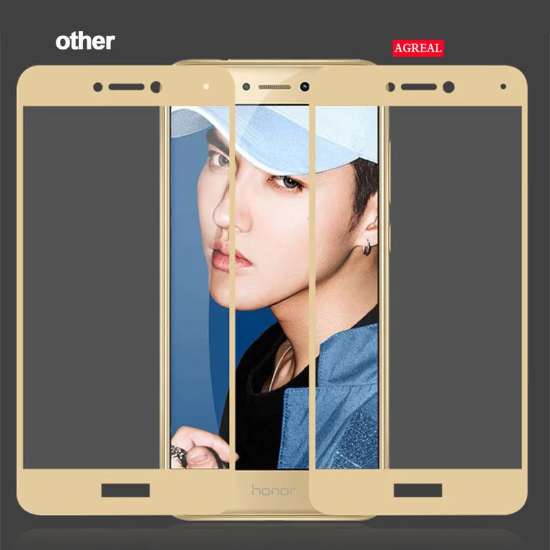 Honor 8 Lite Glass For Huawei P8 lite 2017 Tempered Glass Screen Protector AGREAL Full Cover Glass Film For Huawei P9 lite 2017 (2)