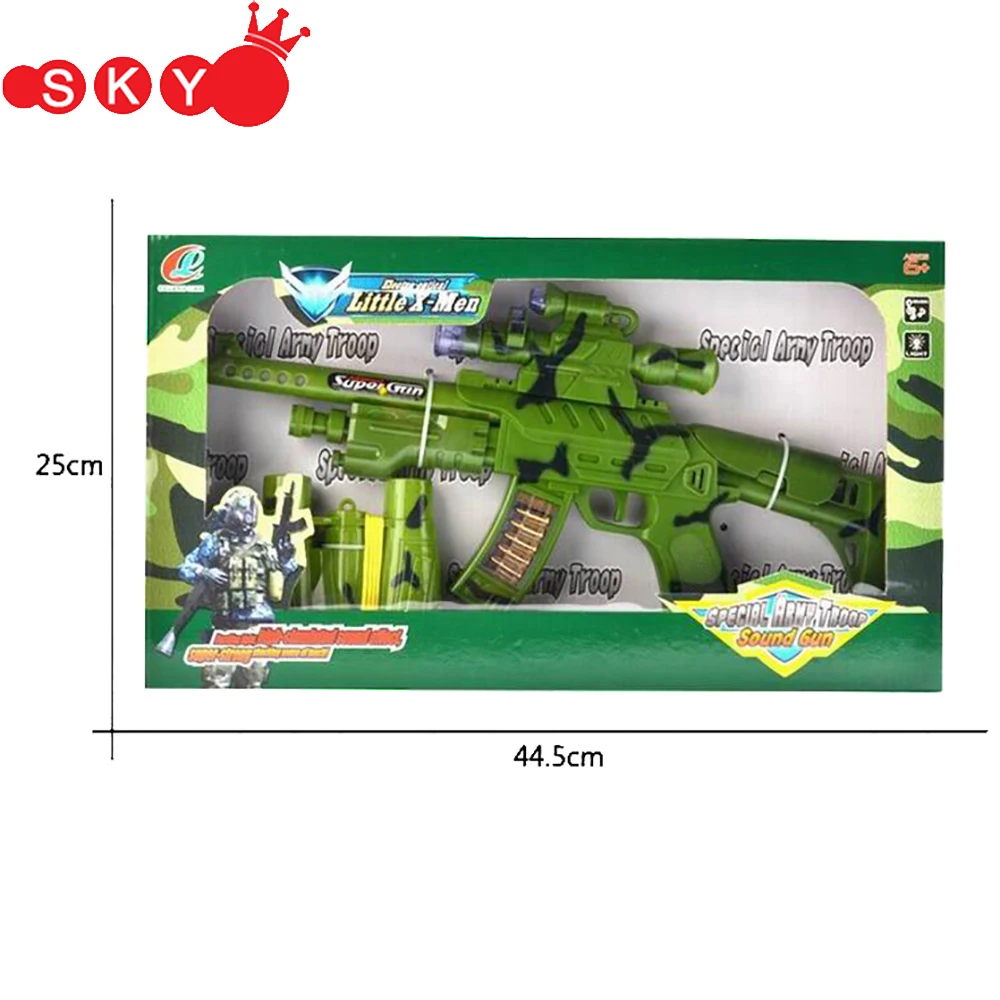 New Arrival Light Up Laser Light Sound Music Plastic Gun Toy Children