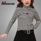 2019 Spring Autumn Children Clothes Black and White Striped Pullover Stand Collar Kids Clothing