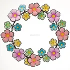 Decoration Butterfly Metal Flower Wreath Decoration Flowers Art Flowers And Butterfly
