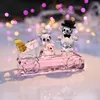 crystal little bear crafts ornaments for wedding decoration mini bear gifts