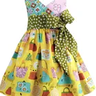 Latest Design baby girls boutique surplice flower long frock dress children girl remake beautiful clothes set