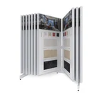CF049 Tiles display racks Page turning type rack, big /huge roundness display rack glass cabinet