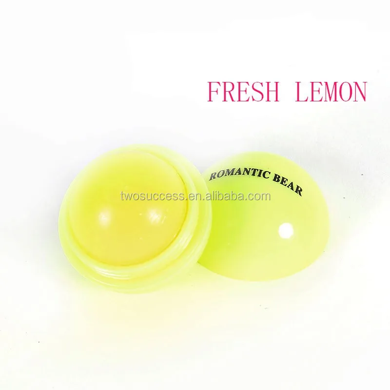 Wholesale Colorful Natural Ingredients Candy 6 Colors Ball Shape Moisturizing Lip Balm
