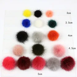 China Mink Pom Pom Fur Ball For Hats Pompon Keychain