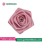 Colorful handmade mini satin ribbon rose flowers