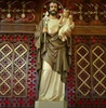 Fiberglass saint anthony statue with holding baby