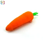 New fashion carrot shape silicone rubber student pencil case pen gift box