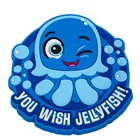 new product custom silicone soft PVC 3D jellyfish fridge magnet