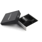 custom logo rigid luxury watch samll gift bottle perfume packaging black matt packag paper box