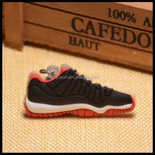Cheap new design air jordan 11 shoes design sneaker 2d flat keychain