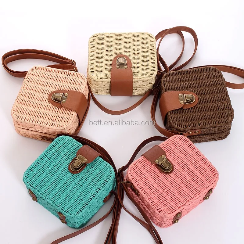 rattan bag square