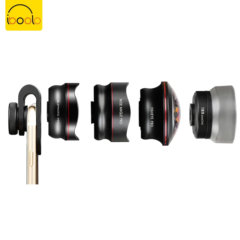 IBOOLO Nessun angolo scuro 4 in 1 obiettivo della fotocamera del telefono PRO Wide angle Macro Fisheye lens Teleobiettivo per smart phone - ANKUX Tech Co., Ltd