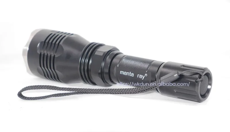 1-モードステンレス鋼マンタhs-cree XP-L v5充電式戦術tlashlight電源による2 × 18650バッテリー仕入れ・メーカー・工場