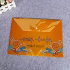 A4 size PP file folder plastic button file bag plastic snap closure bag for business