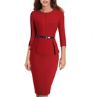 2019 Design Ladies Fashion Elegant Bodycon Work Office Formal Maxi Plus Size Women Suit Dress