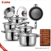 Germany Technological Stainless Steel 13 pieces Cookware Sets with Thermometer Non-stick Cooking Utensil Pot
