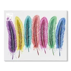 Whosale Oil Painting Colorful Feather Ready to Hang Handmade Acrylic Painting for Home Decoration
