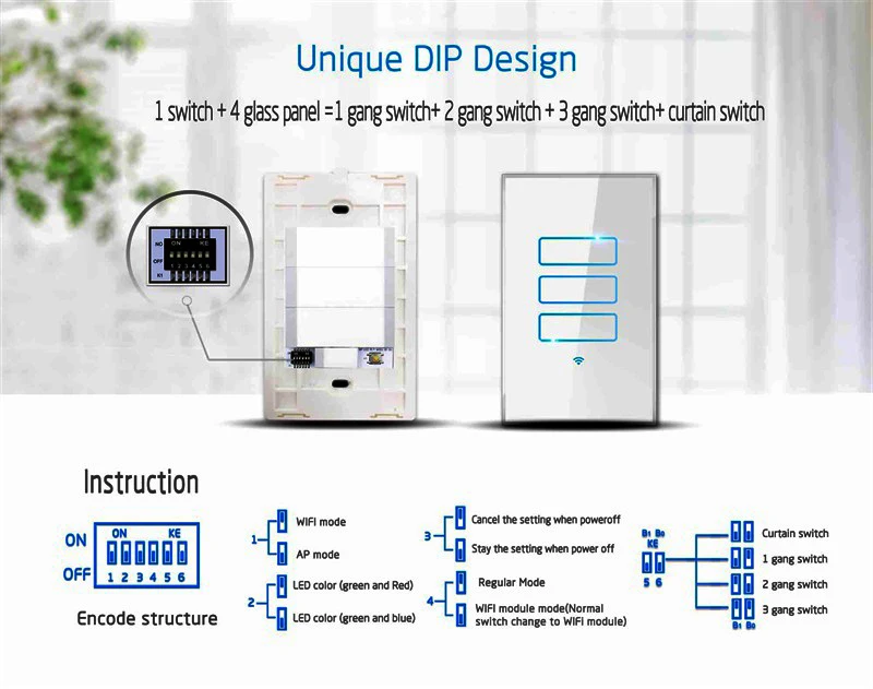 LANBON New Model Switch intelligent voice control built-in wifi module wall light switch beyond ZigBee zwave no need gateway - ANKUX.COM