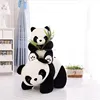 High quality lovely cartoon soft plush stuffed panda bear puppet doll toy for birthday gift