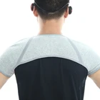 New products double shoulder support back brace gym sports protect heating pad
