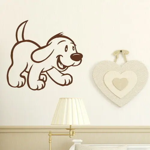 Cute Dog Wall Stickers decor sticker Decor Wall Art Home Decal Animal Wallpaper Wall Poster